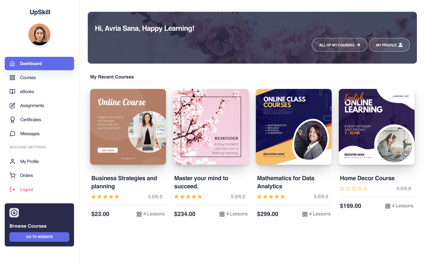 Create Courses and Lessons