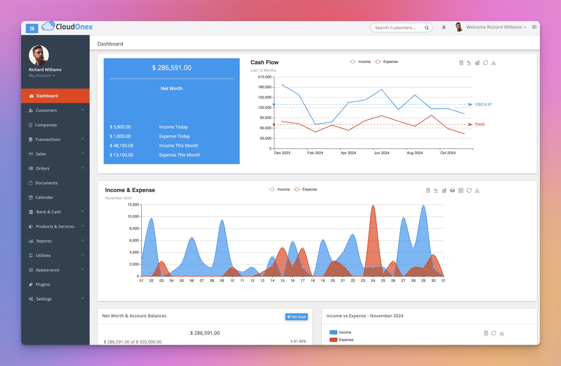 iBilling dashboard